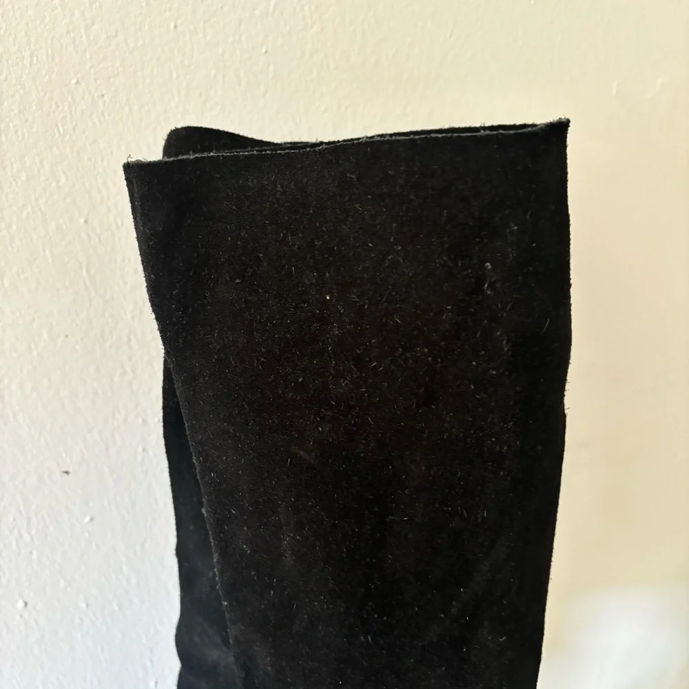 Michael Kors Tall Suede Sz 8.5 Platform Wooden Heel Women's Boots